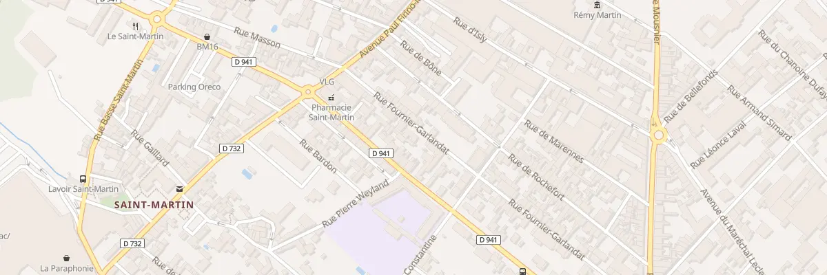 Plan du 28 Rue Fournier Garlandat à Cognac