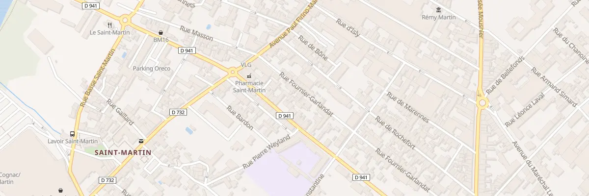 Plan du 22 Rue Fournier Garlandat à Cognac