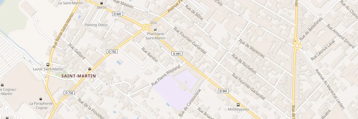 Plan du 33 Rue Martinaud à Cognac