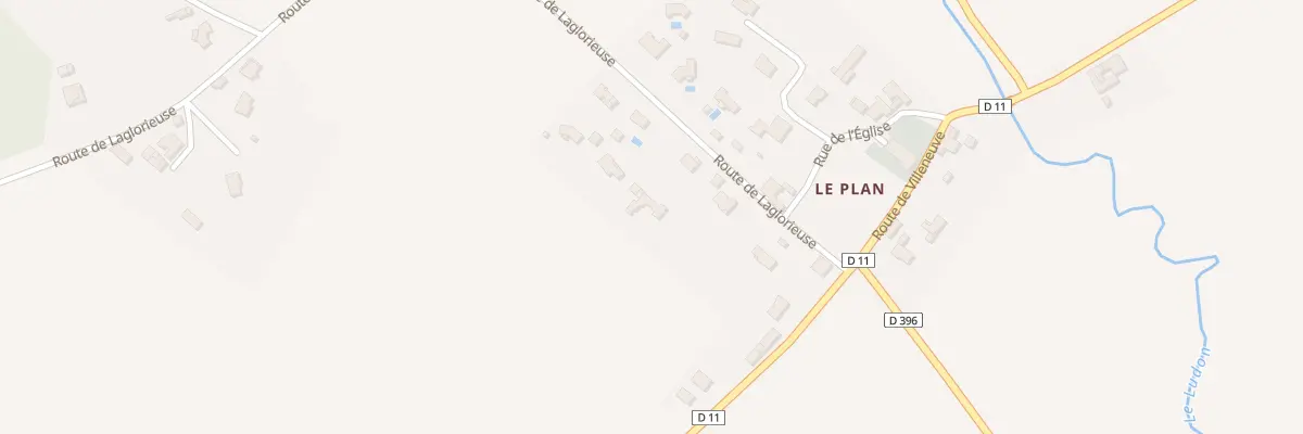 Plan du 125 Rte de Laglorieuse à Pujo-le-Plan