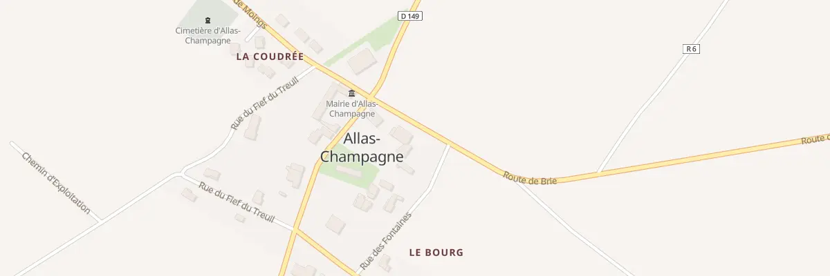 Plan du 2 Rte de Brie à Allas-Champagne