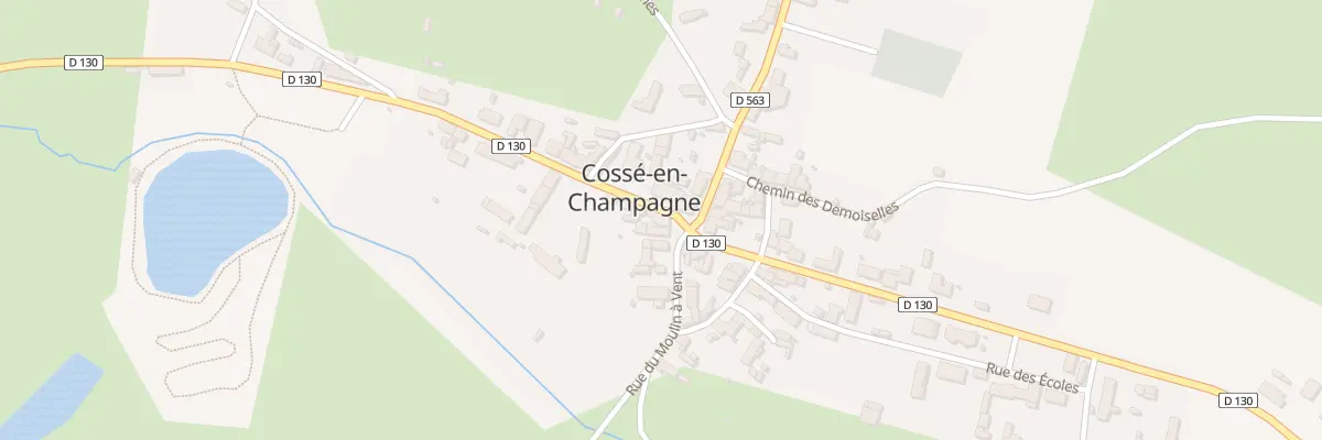 Plan du 2 Rue du Moulin à Vent à Cossé-en-Champagne