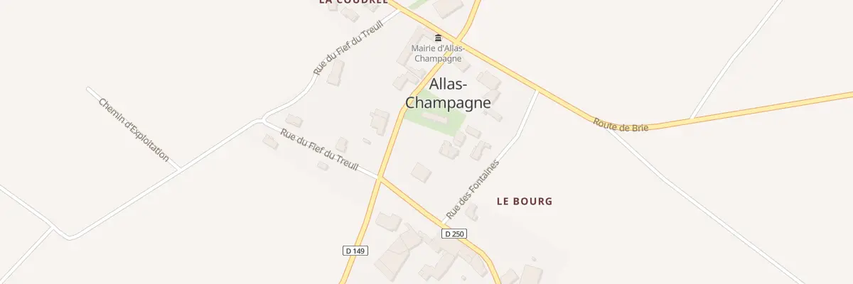 Plan du 5007 Le Bourg à Allas-Champagne