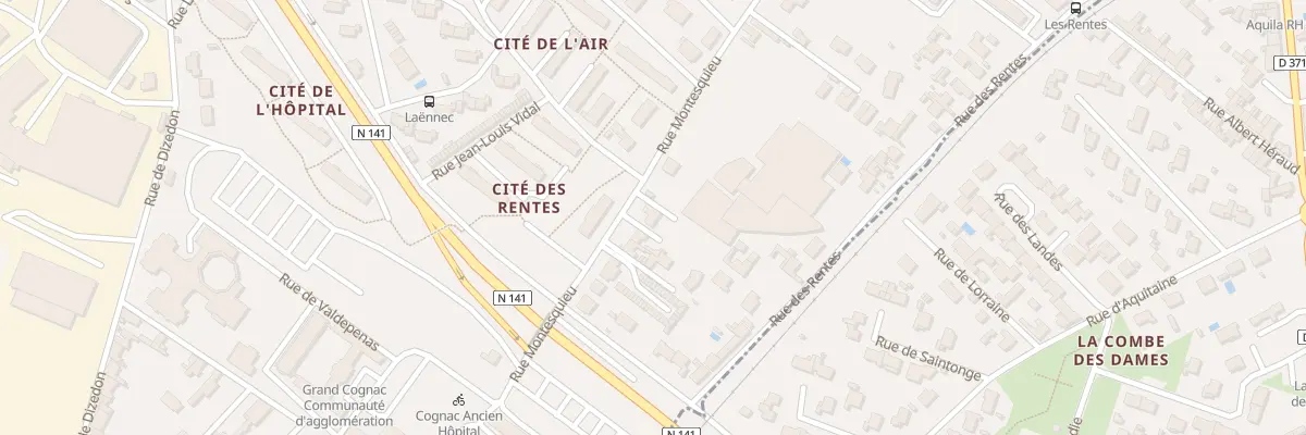 Plan du 55 Rue Montesquieu à Cognac