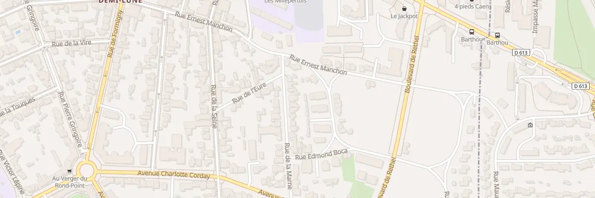 Plan du 9 Rue de la Marne à Caen
