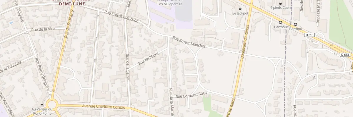 Plan du 7 Rue de la Marne à Caen