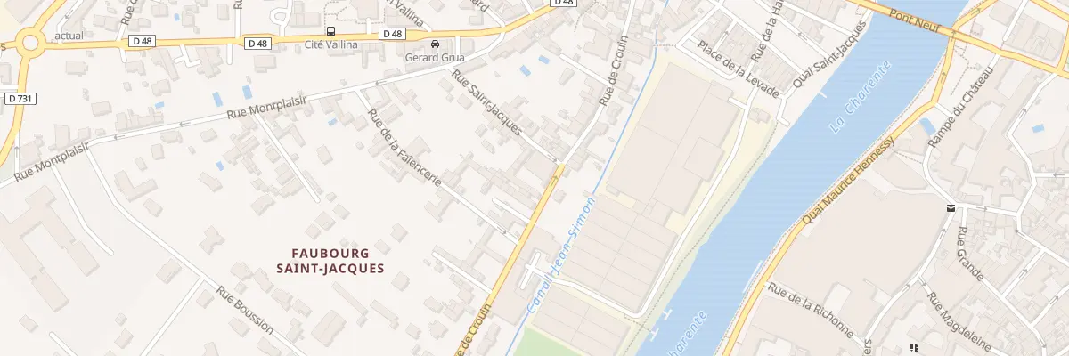 Plan du 84A Rue de Crouin à Cognac