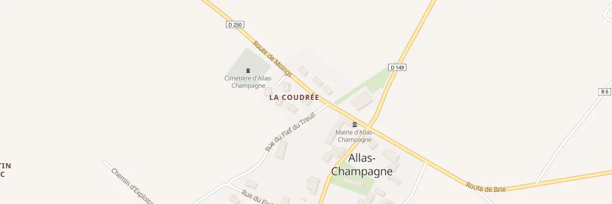 Plan du 2 Rue du Fief du Treuil à Allas-Champagne