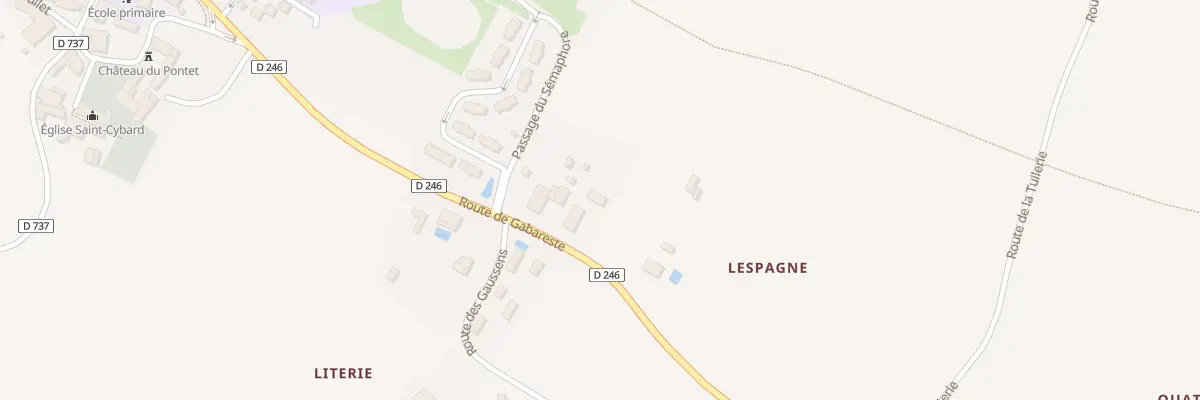 Plan du 62B Lespagne à Vérac