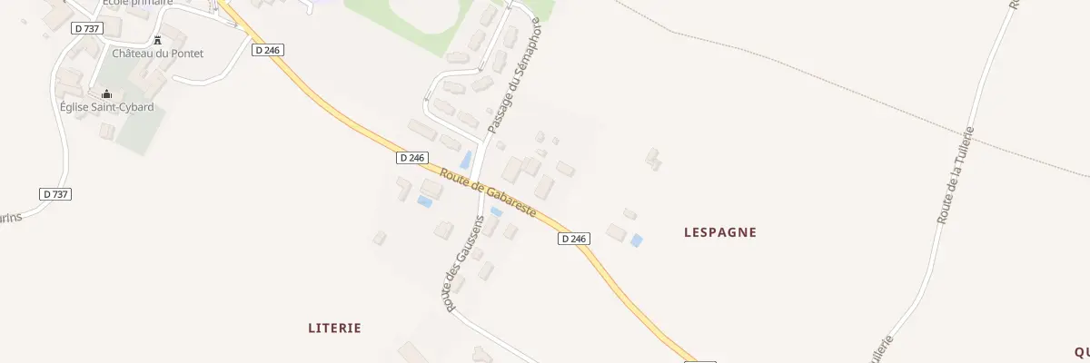 Plan du 2 Lespagne à Vérac