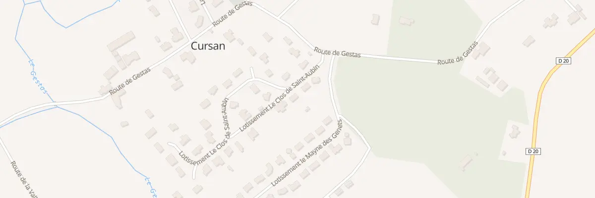 Plan du 9007 Lot Le Clos de St Aubin à Cursan