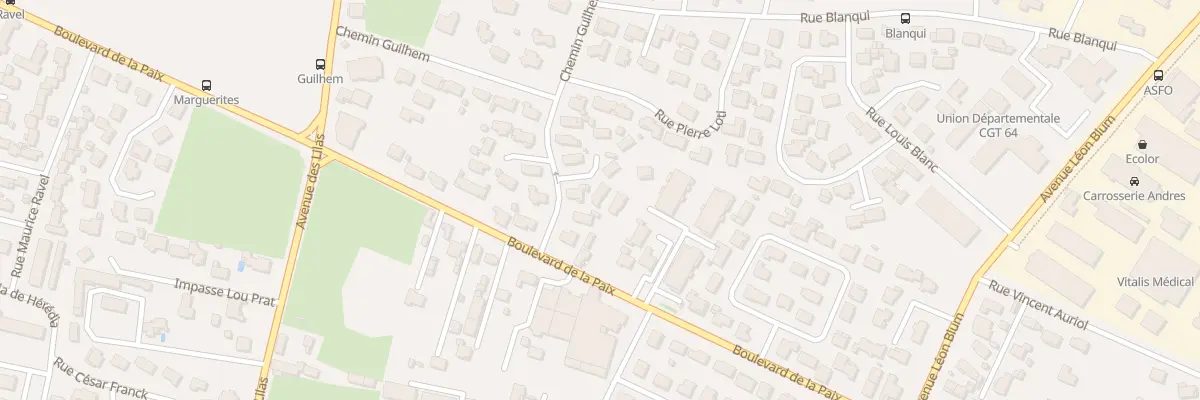 Plan du 10 Rue Blaise Pascal à Pau