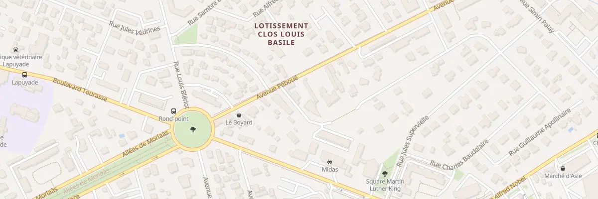 Plan du 2 Imp Lautréamont à Pau