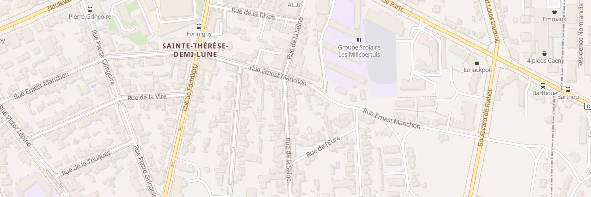 Plan du 21 Rue de la Seine à Caen