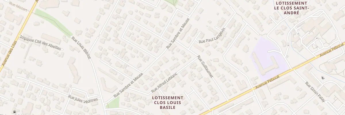 Plan du 20 Rue Sambre et Meuse à Pau