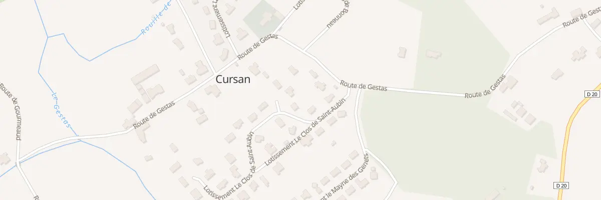 Plan du 12 Lot Le Clos de St Aubin à Cursan