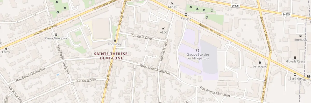 Plan du 10 Rue de la Seine à Caen