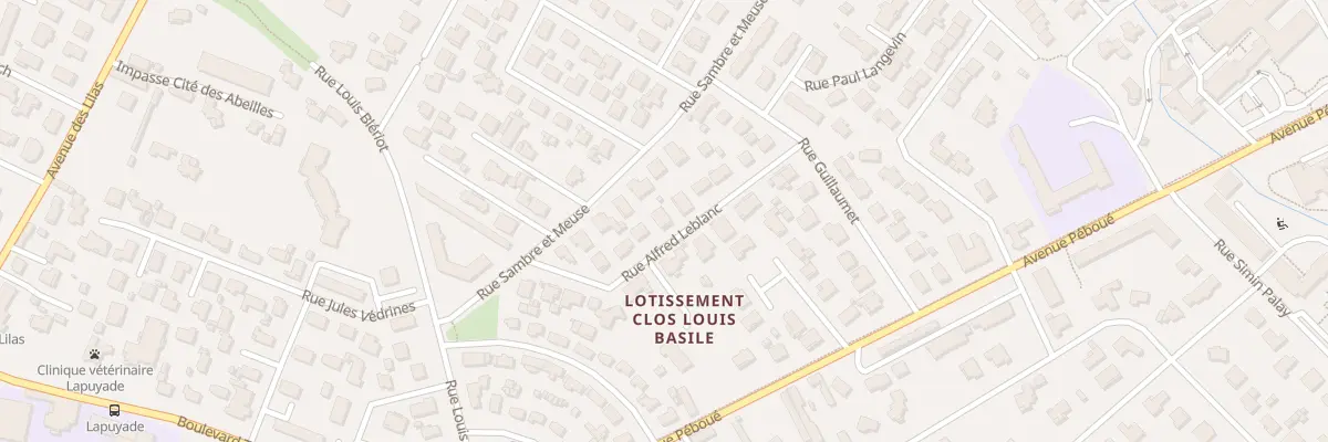 Plan du 12 Rue Alfred Leblanc à Pau