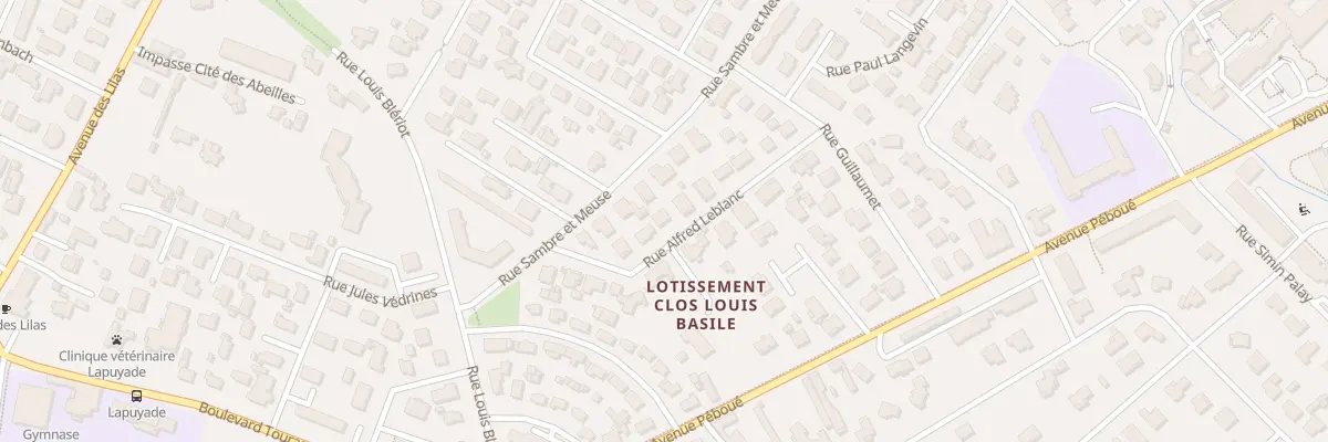 Plan du 14 Rue Alfred Leblanc à Pau