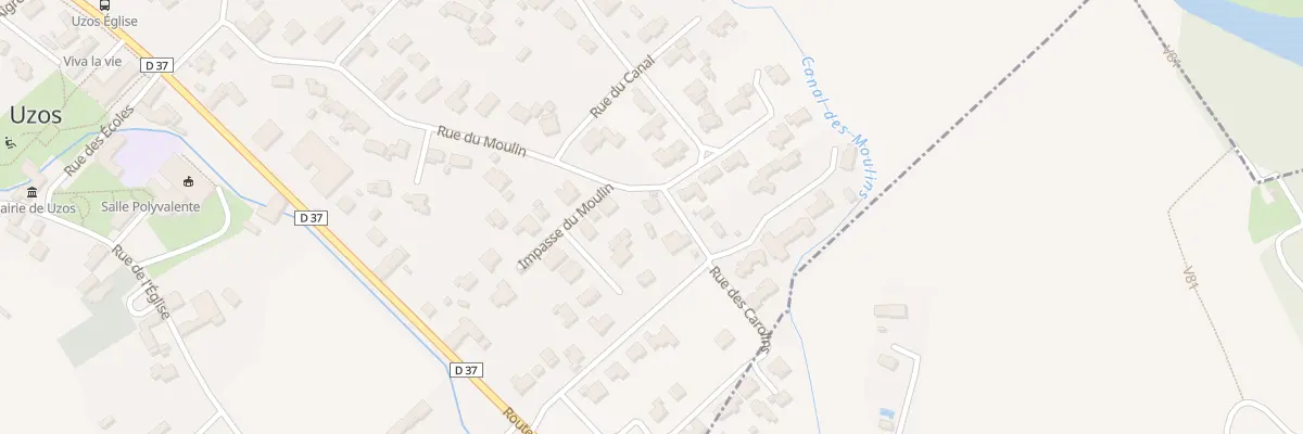 Plan du 26 Rue du Moulin à Uzos