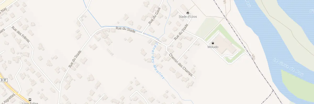Plan du 22 Rue du Stade à Uzos