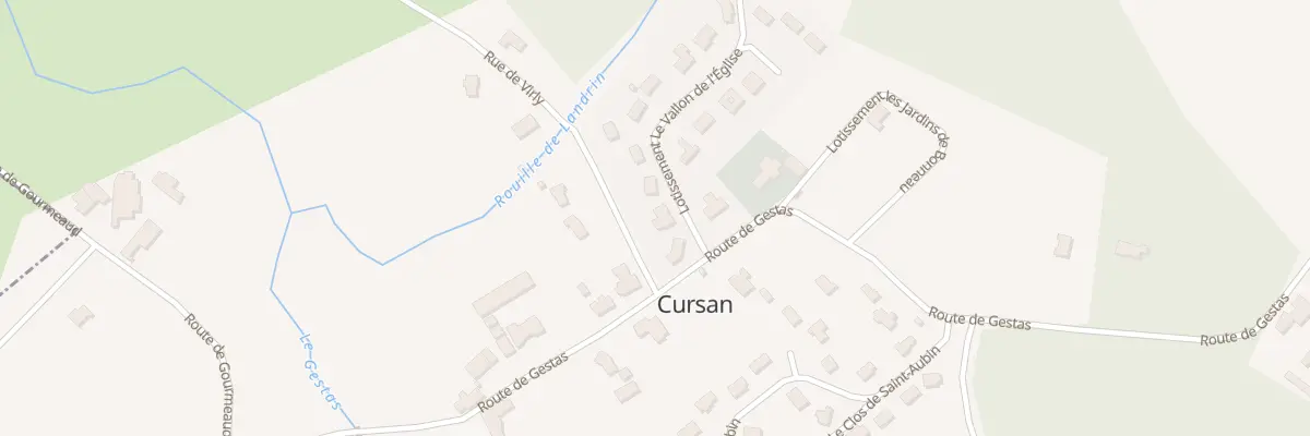 Plan du 2 Lot Le Vallon de l’Eglise à Cursan