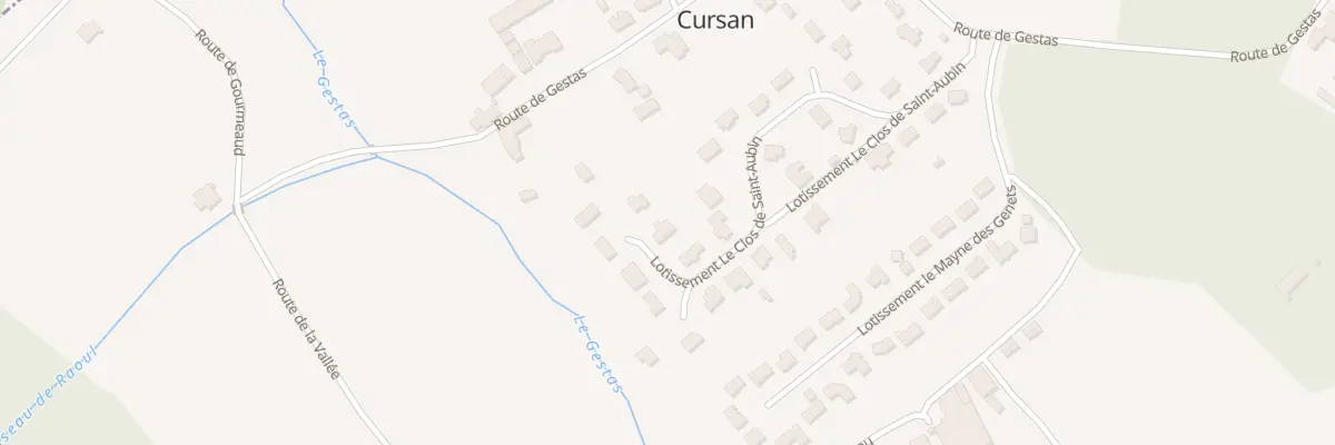 Plan du 9033 Lot Le Clos de St Aubin à Cursan