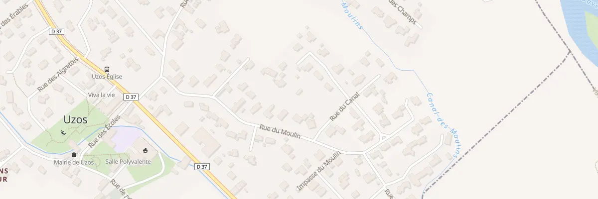 Plan du 13 Rue du Moulin à Uzos