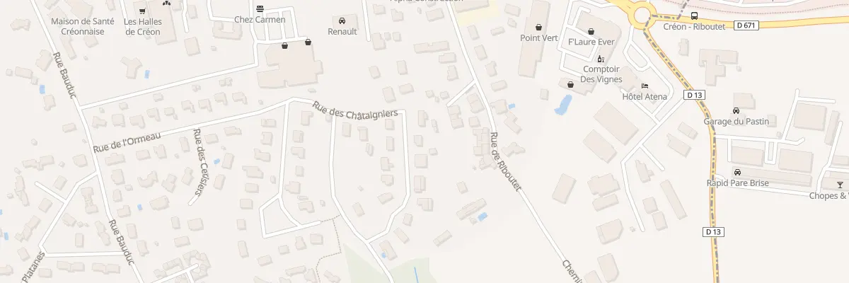 Plan du 8 Rue des Chataigniers à Créon