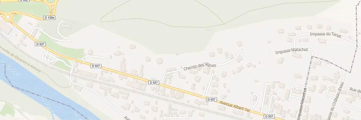 Plan du 1 Che des Vignes à Bizanos