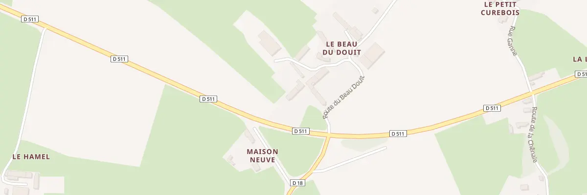 Plan du 1 Rte du Beau du Douit au Détroit