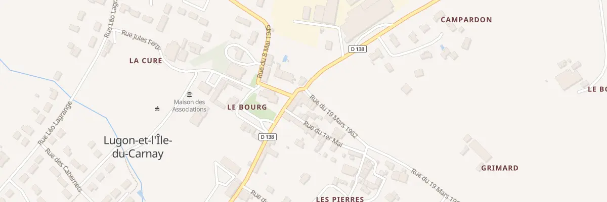 Plan du 1 Rue du 19 Mars 1962 à Lugon-et-l’Île-du-Carnay