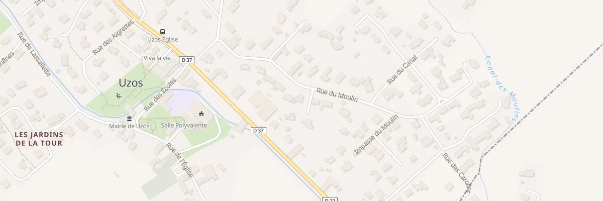 Plan du 12 Rue du Moulin à Uzos
