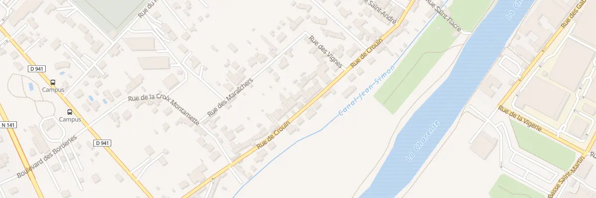Plan du 242 Rue de Crouin à Cognac