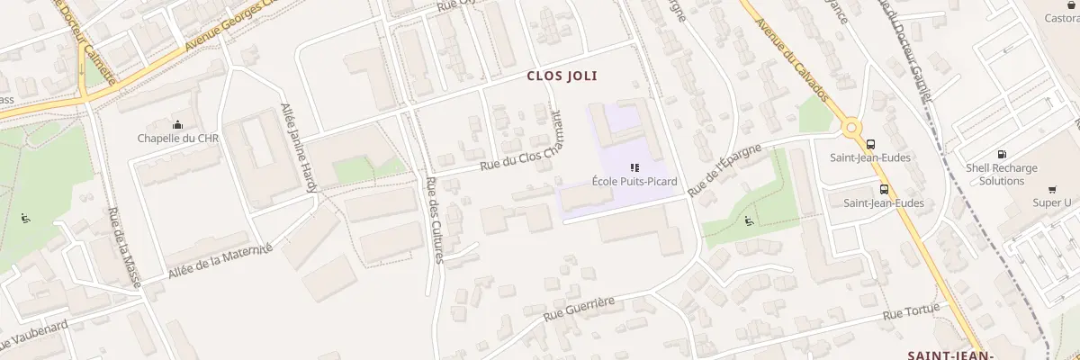 Plan du 14 Rue du Clos Charmant à Caen