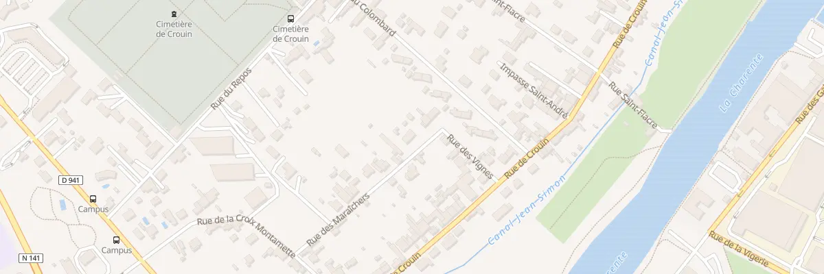 Plan du 8 Rue des Maraichers à Cognac