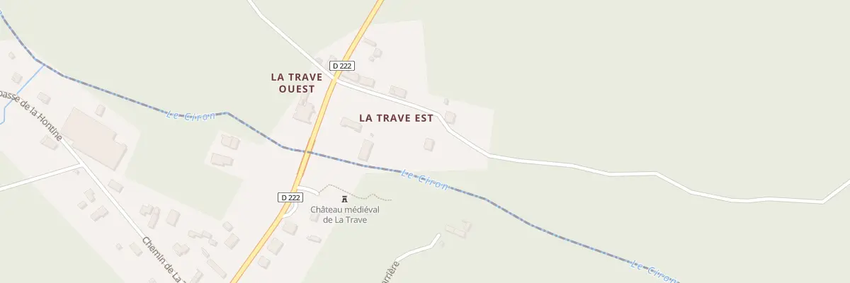 Plan du 7 La Trave-Est à Uzeste