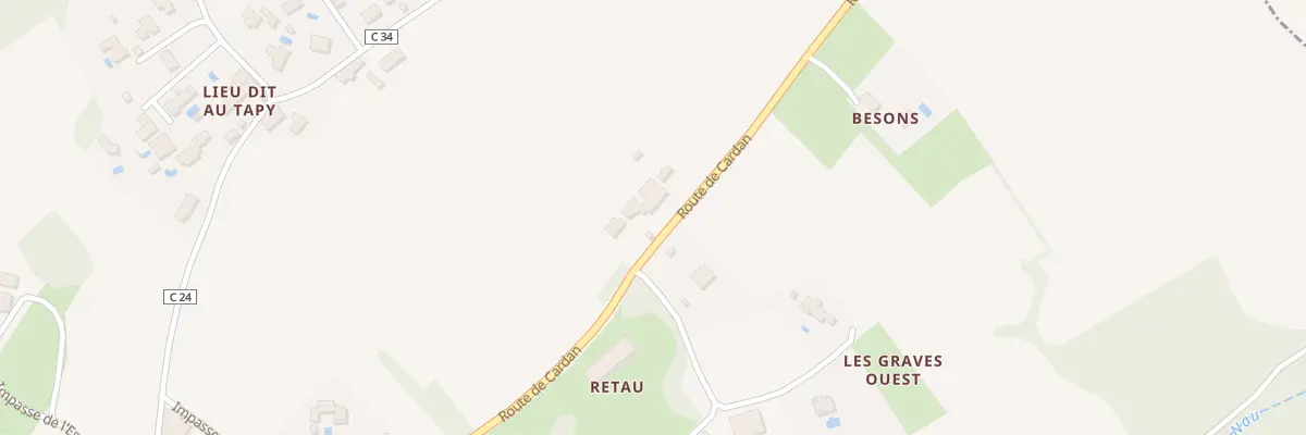 Plan du 217 Lesclade à Rions