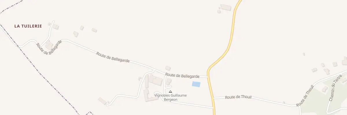 Plan du 108 Rte de Bellegarde à Villegouge