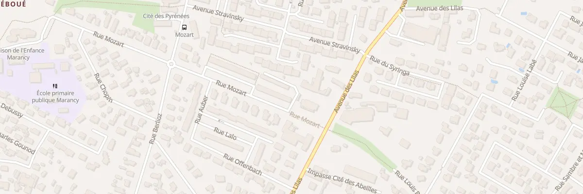 Plan du 6 Rue Mozart à Pau