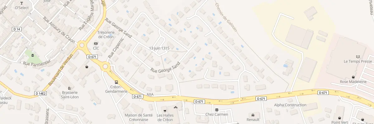 Plan du 21 Rue George Sand à Créon