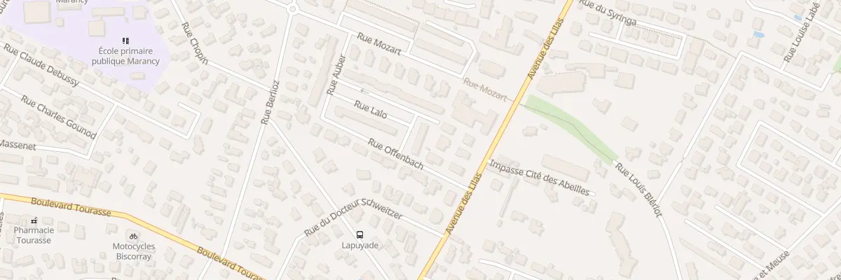 Plan du 6 Rue Duparc à Pau