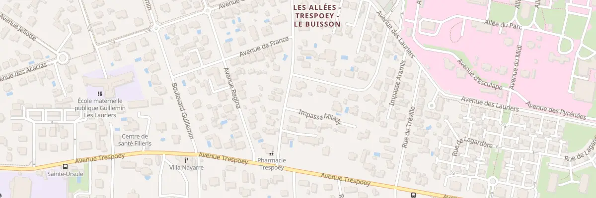 Plan du 8 Av Bié Moulié à Pau
