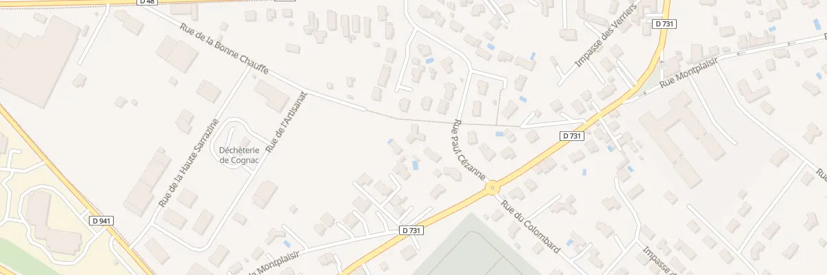 Plan du 14 Rue Paul Cézanne à Cognac