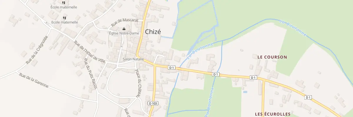 Plan du 25 Rue des Ponts de la Boutonne à Chizé