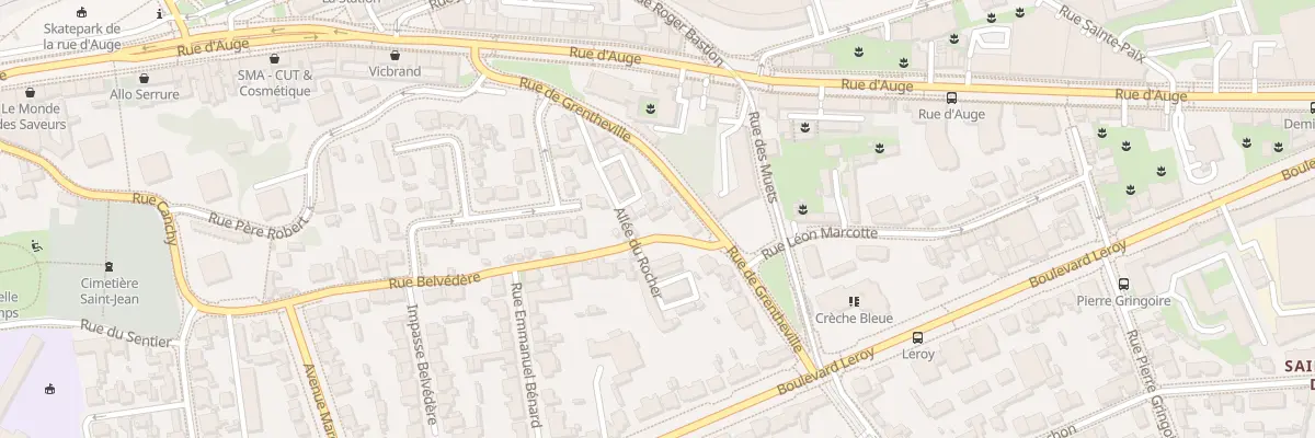 Plan du 21 Rue Belvédère à Caen
