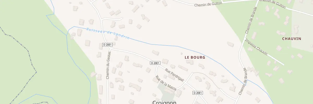Plan du 2 Rue Perdrigail à Croignon