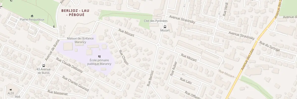 Plan du 17 Rue Mozart à Pau