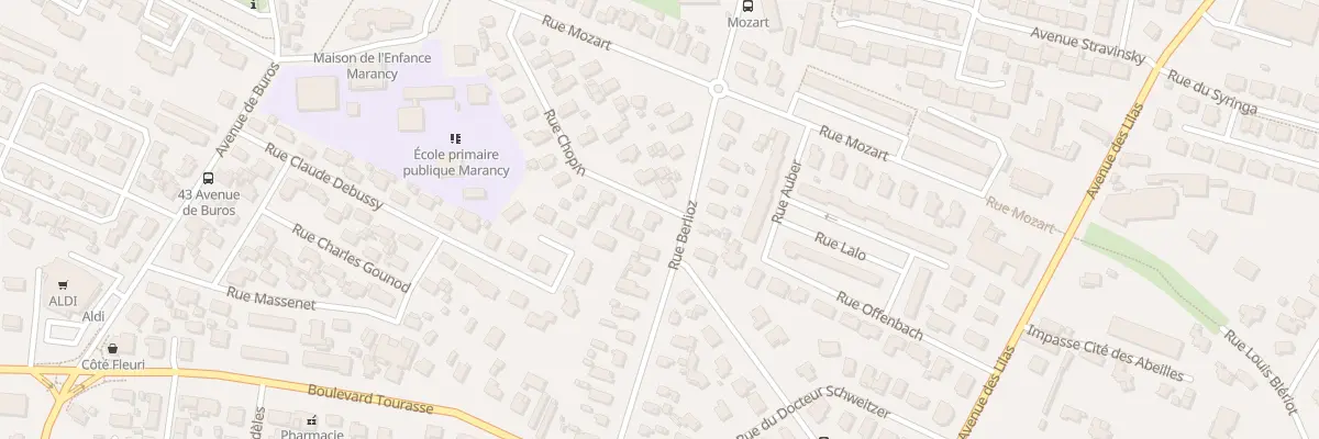 Plan du 1 Rue Chopin à Pau