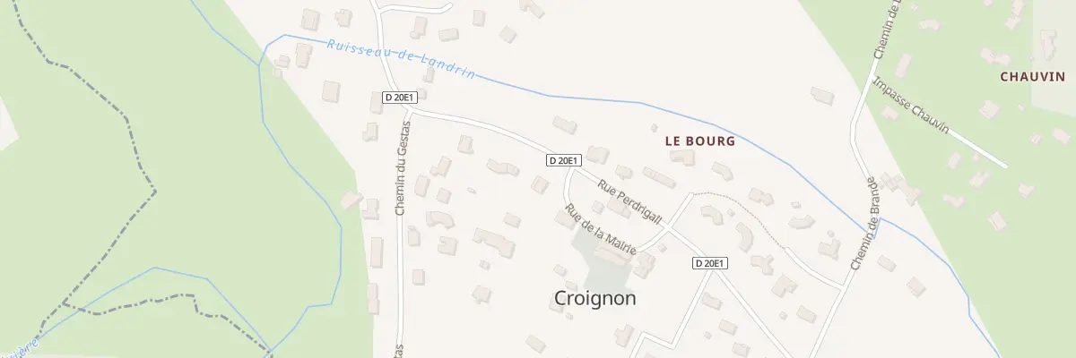 Plan du 75 Bourg à Croignon